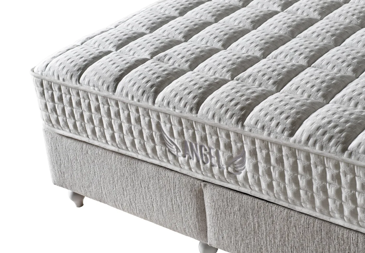 Angel Modern 140 x 190 Double Mattress, Divan Base, Headboard Set CB3309