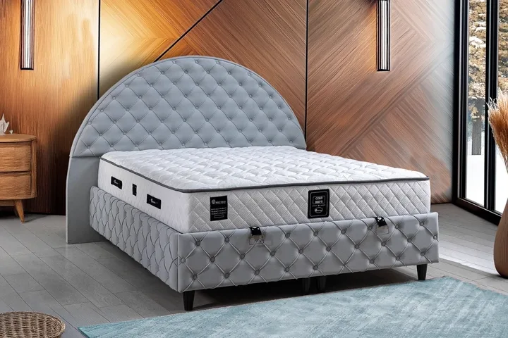Cold Bed 140x190 Çift Kişilik Yatak, Baza, Başlık Seti PV1412