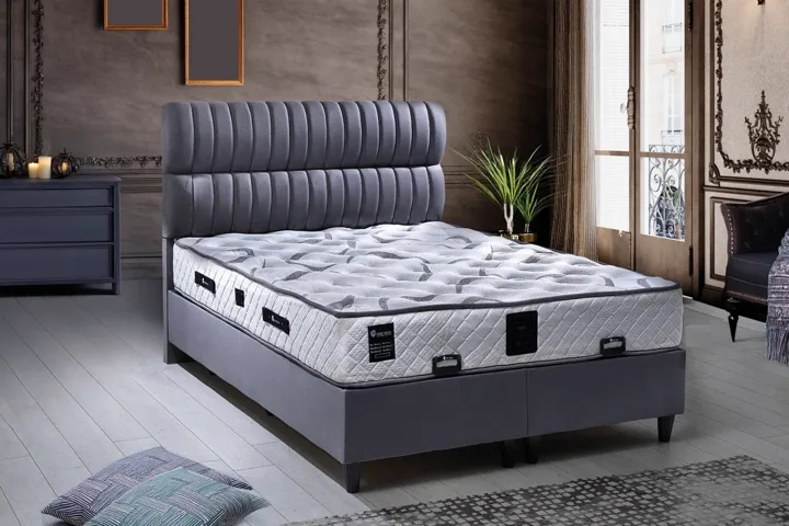 Dia 100x200 Single Mattress, Divan Base & Headboard Set PV1403