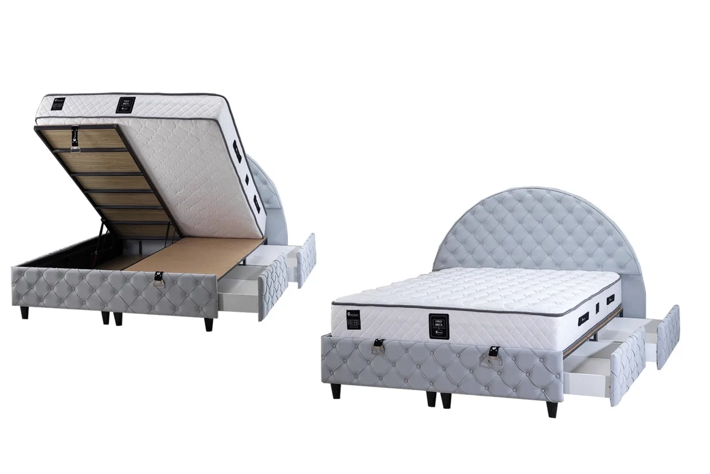 Cold Bed 100x200 Single Divan Base & Headboard Set PV1312
