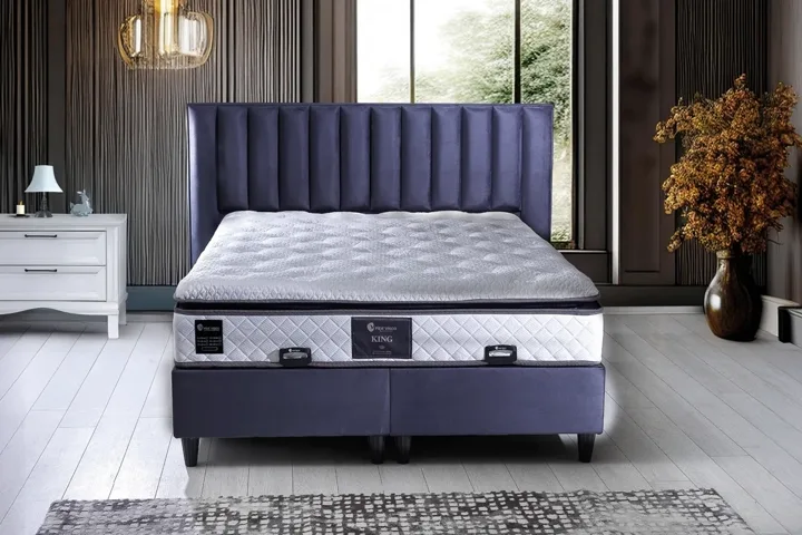 King 90x190 Single Divan Base & Headboard Set PV1309
