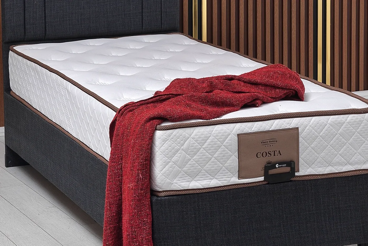 Costa 140x190 Double Divan Base & Headboard Set PV1301