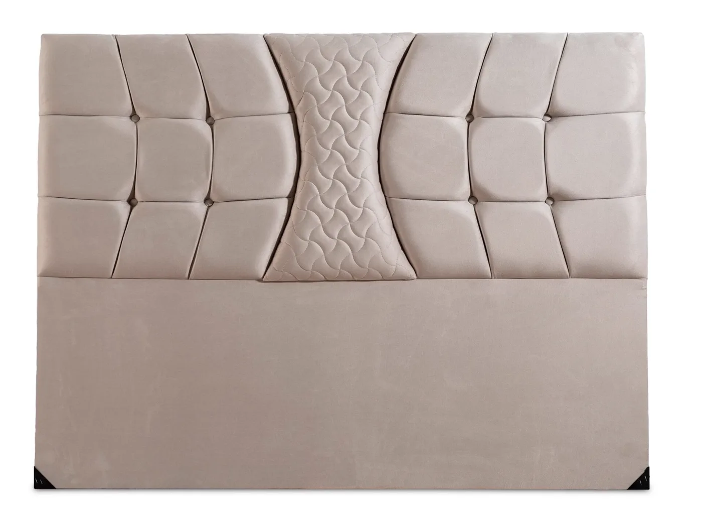 Kiamond Grey 150x200 Double Divan Base & Headboard Set MBL1421
