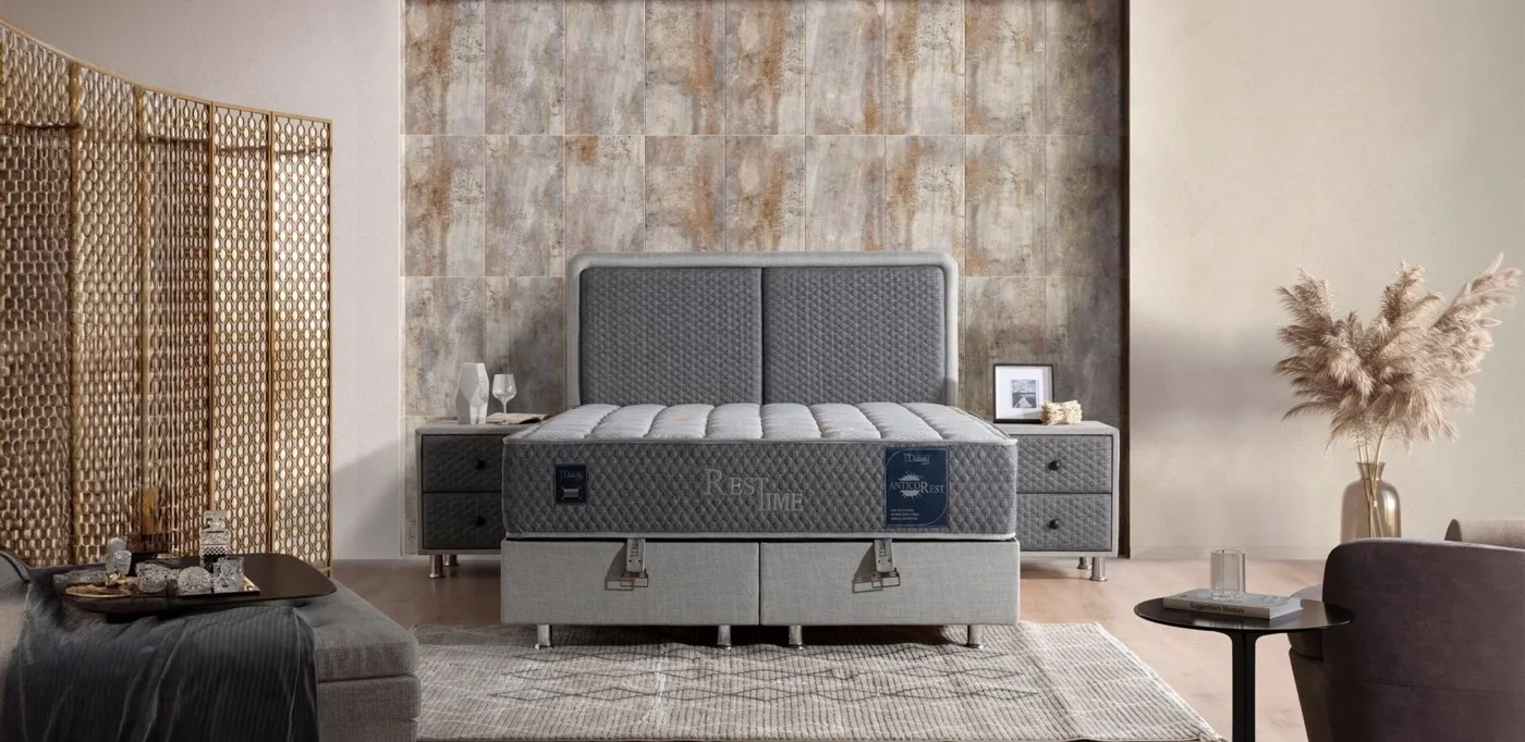 Rest Time 150x200 Double Mattress, Divan Base & Headboard Set MBL1026