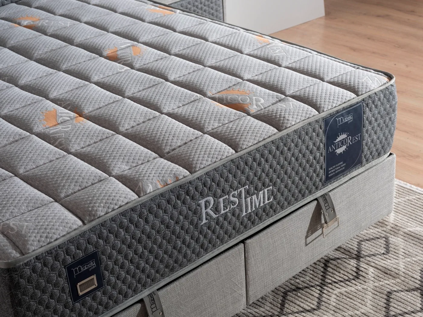Rest Time 150x200 Double Mattress, Divan Base & Headboard Set MBL1026