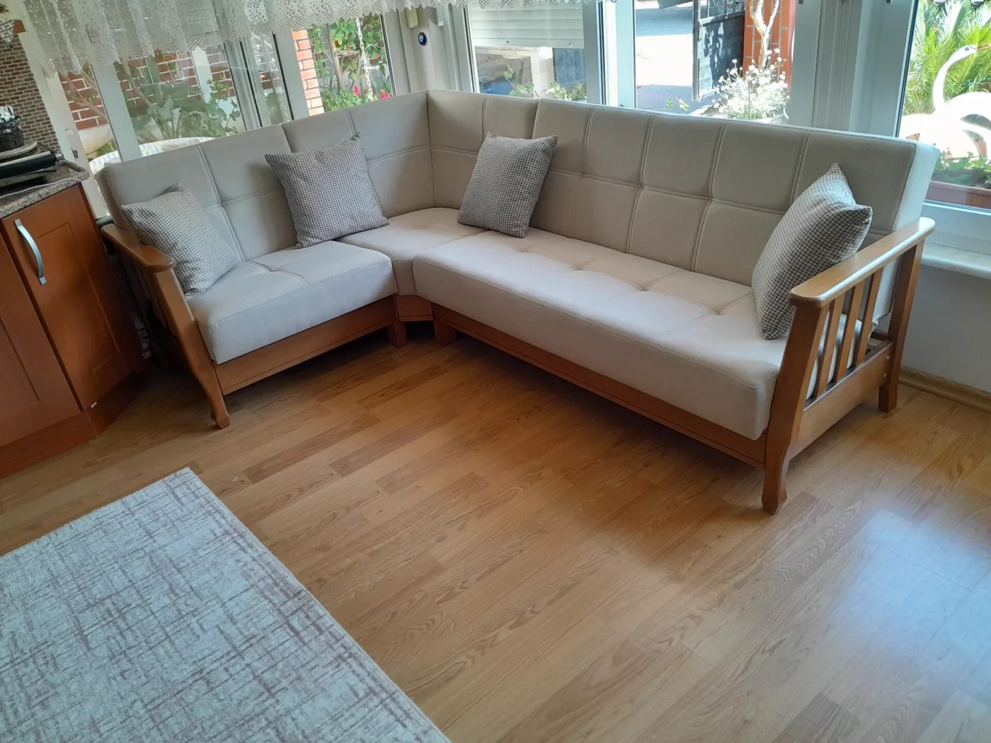 Karya Scandinavian Kitchen Corner Sofa MDN130