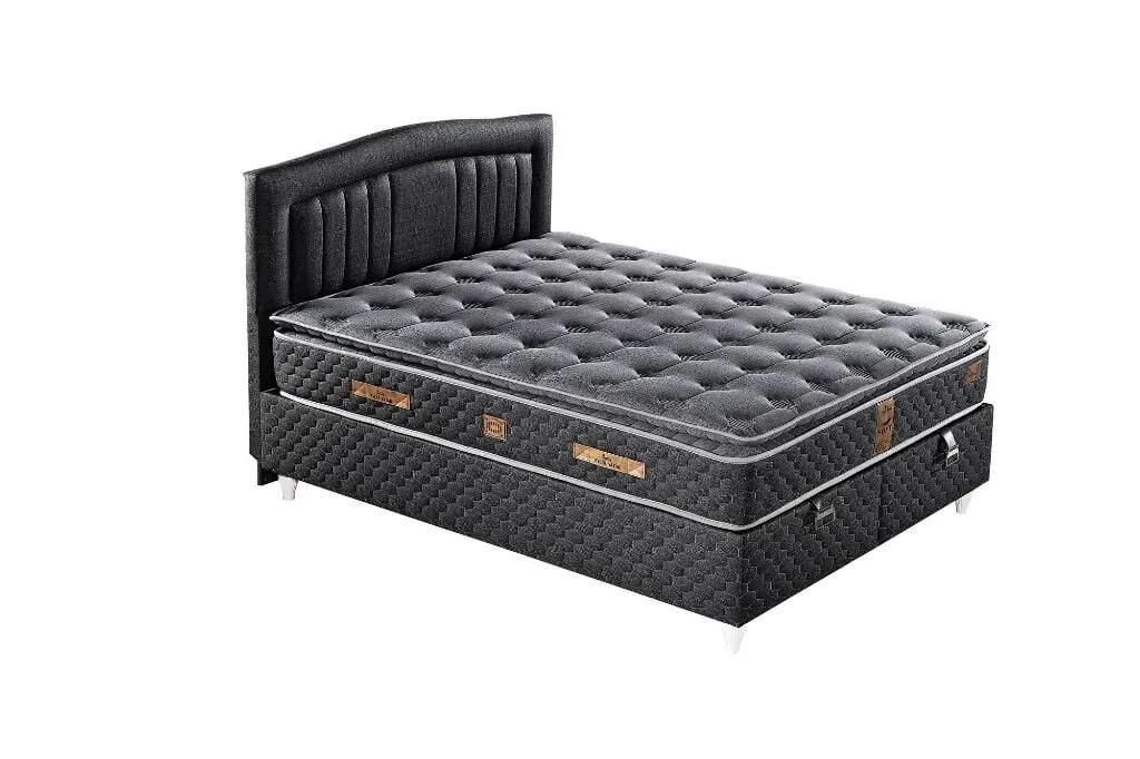 Kayra 150X200 Double Mattress, Divan base, Headboard Set EY2010