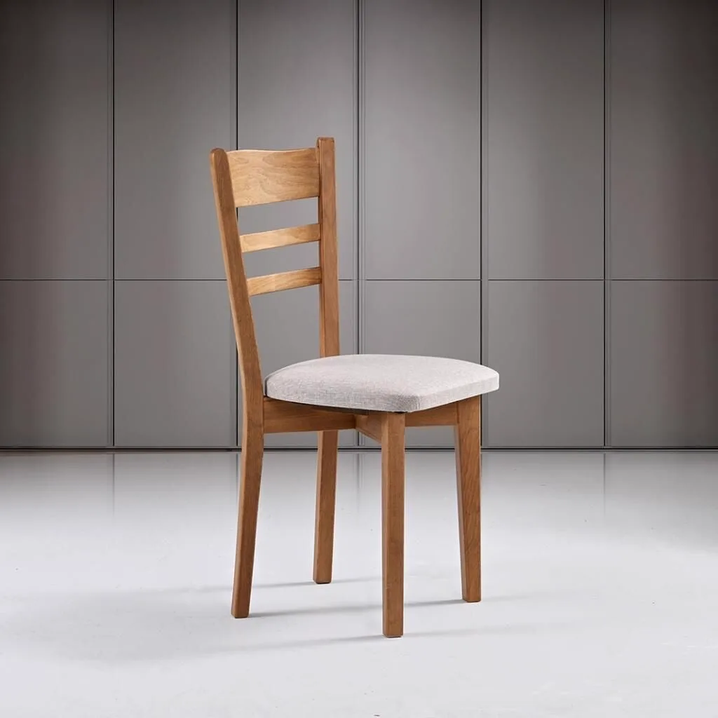 Luna Walnut Round Table & Tepeli Chair Set HDR1278
