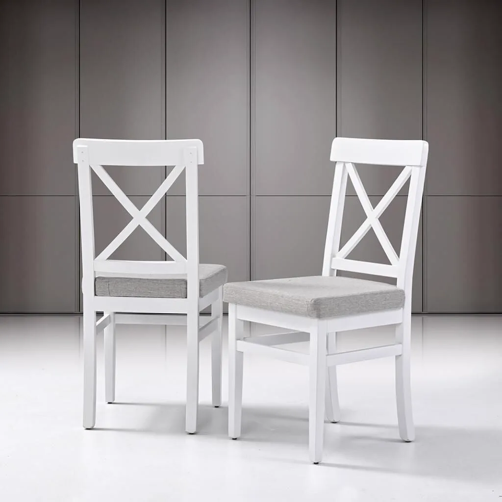 Rustic White Table & Rustic Chair Set HDR1241