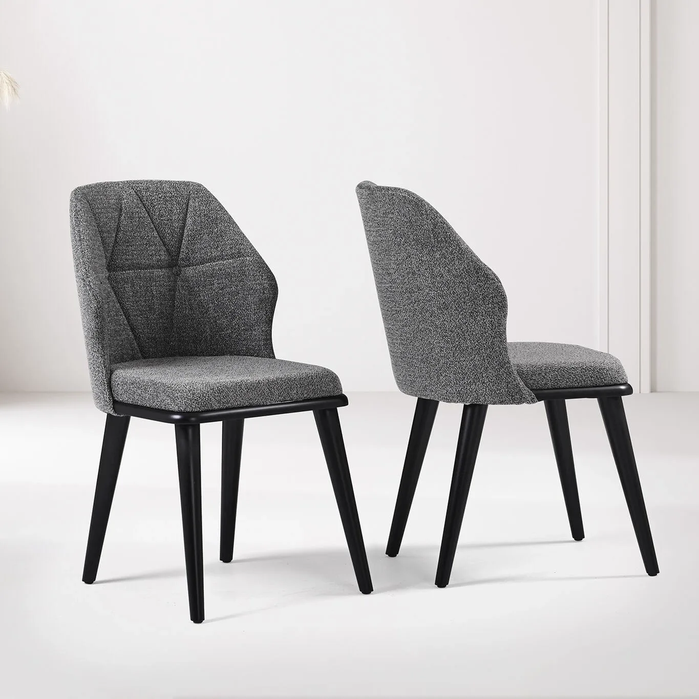 Ensemble table hera marbre noir et chaises ruya HDR1227