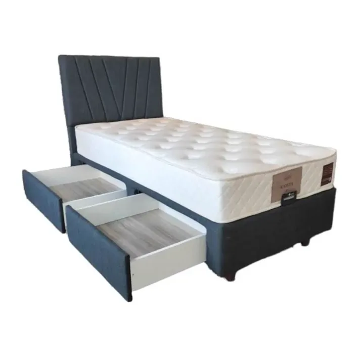 Alacati Drawer 80x180 Single Mattress, Divan Base & Headboard Set PV301
