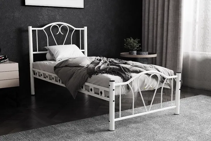 Orkide Metal Bedstead 90x200 ARM104 White