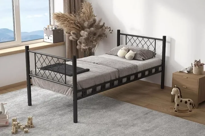 Metis Metal Bedstead 90x200 ARM165 Black