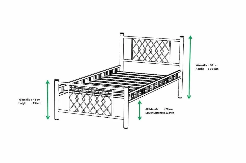Metis Metal Bedstead 90x200 ARM165 Black