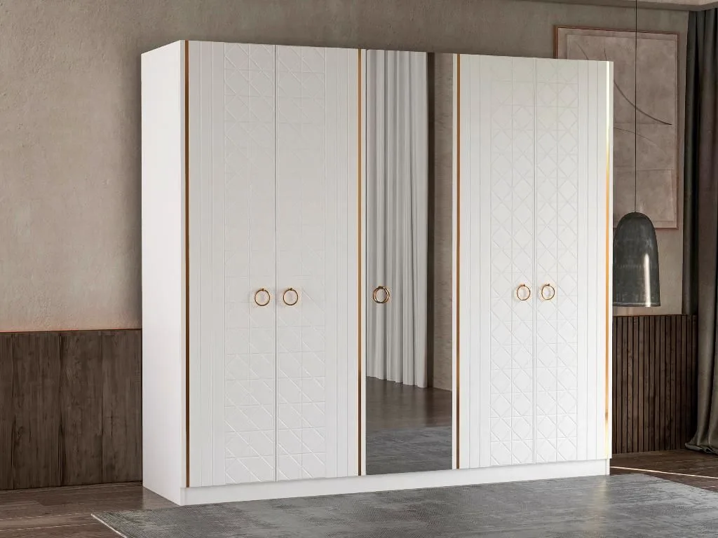 Yildiz 225 White Wardrobe TN1108