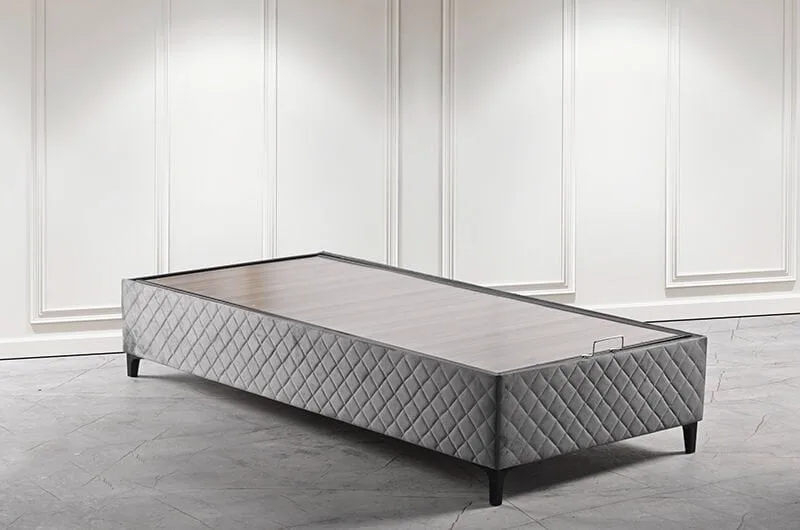 Solid Set 90 Anthracite Mattress Divan Base Headboard Set TN1523