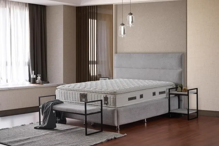 Hilton 120x200 Single Mattress, Divan Base & Headboard Set MBL1005