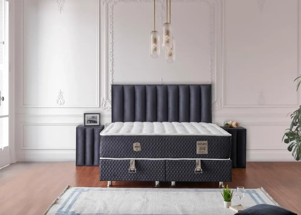 Natura 200x200 Double Mattress, Divan Base & Headboard Set MBL1007