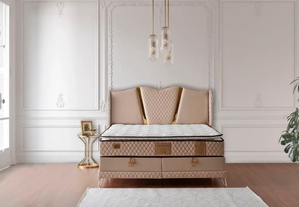 Valentine 200x200 Double Mattress, Divan base, Headboard Set MBL1010