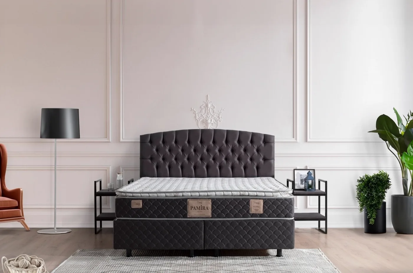 Pamira 90x200 Single Mattress, Divan Base & Headboard Set MBL1014
