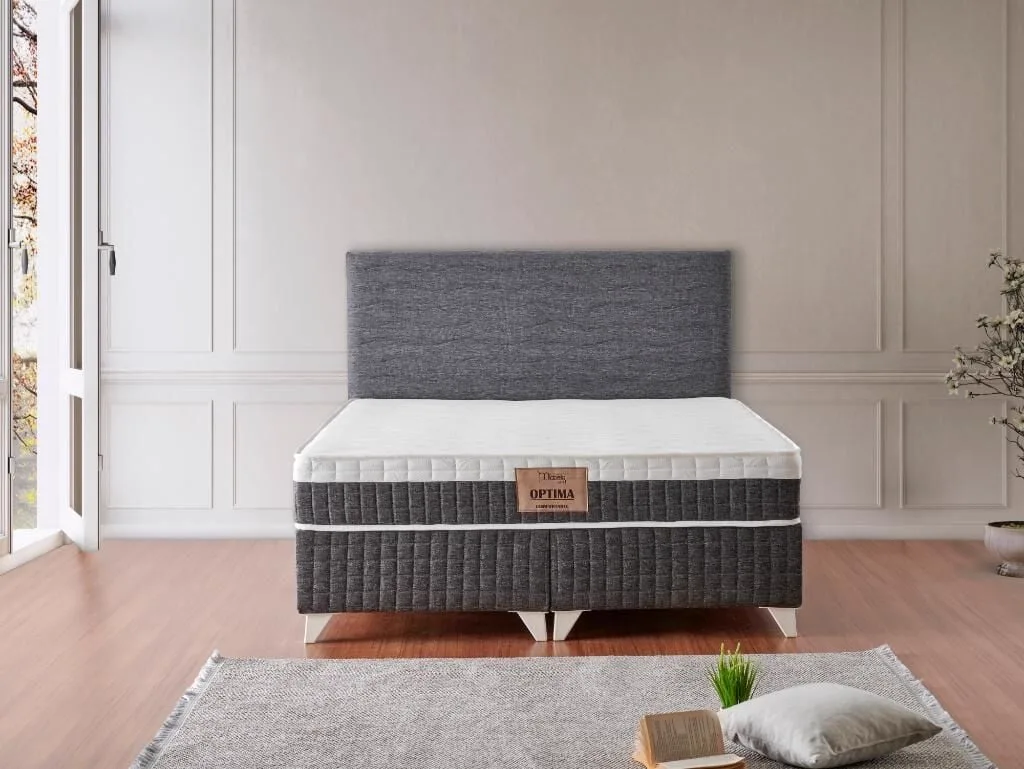 Optima 180x200 Double Mattress, Divan Base & Headboard Set MBL1016