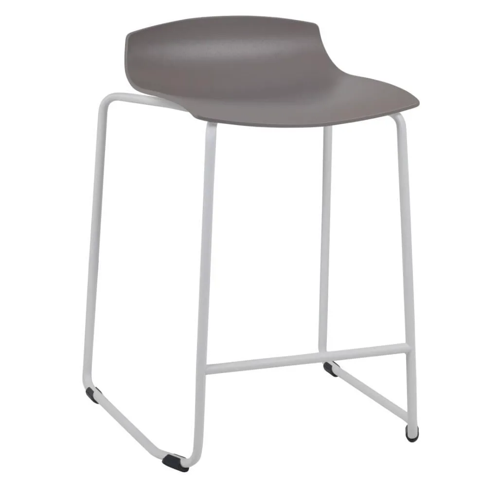 X-treme Sled Pro Ash Brown - White Bar Stool PPT1646