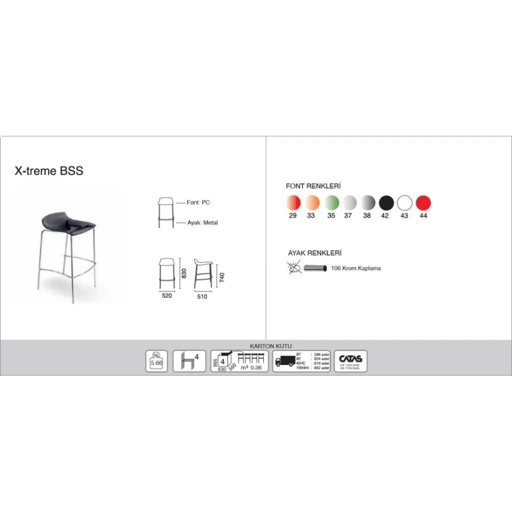 X-treme BSS Green Transparent - Chrome-Plated Bar Stool PPT1603