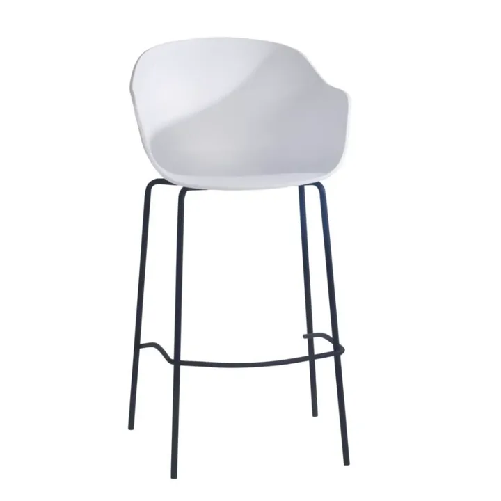 Globe-K Bar White - Black Bar Chair with Arms PPT1534