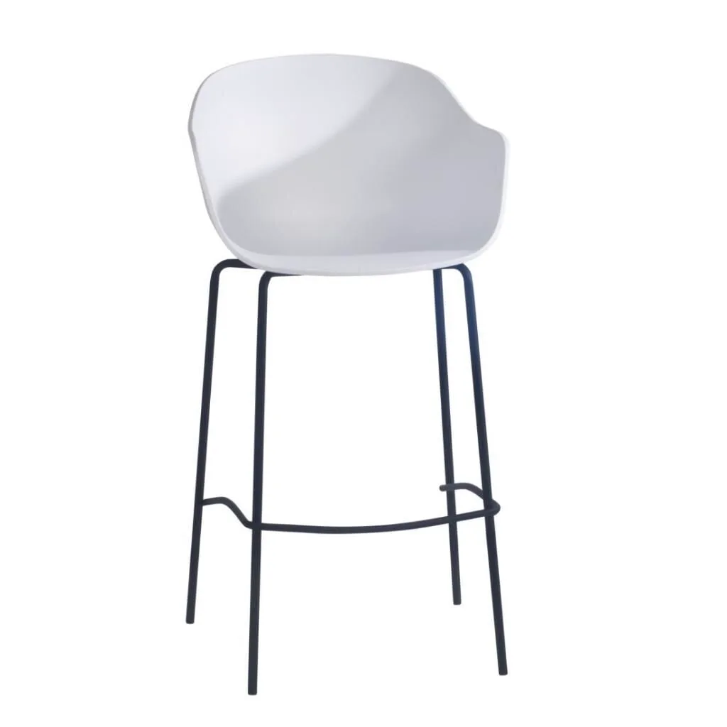 Globe-K Bar White - Black Bar Chair with Arms PPT1534