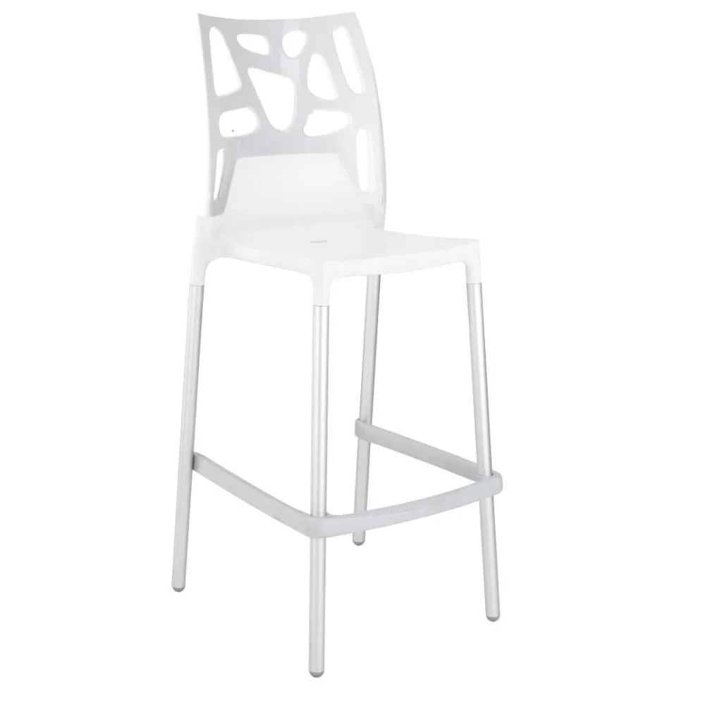 Ego-Rock Bar Solid White - White Bar Chair PPT1509