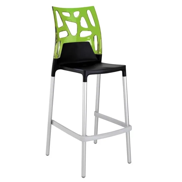 Ego-Rock Bar Green Transparent - Black Bar Chair PPT1483