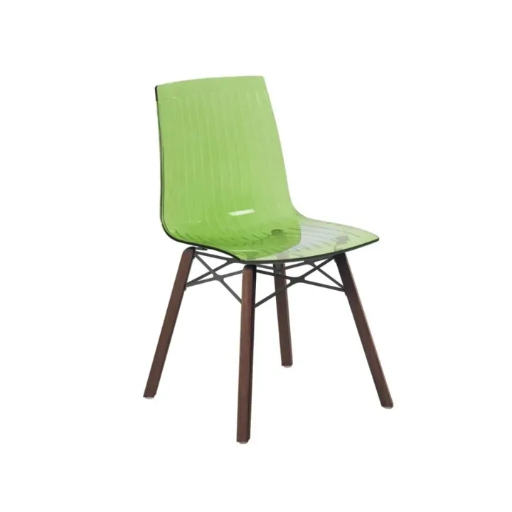 X-treme S Wox (Iroko) Grün Transparent - Iroko-Holz Küchenstuhl PPT1427