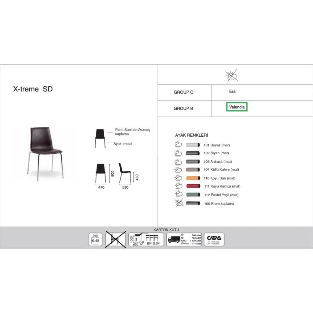 X-treme SD Brown Faux Leather - Chrome-Plated Kitchen Chair PPT1449