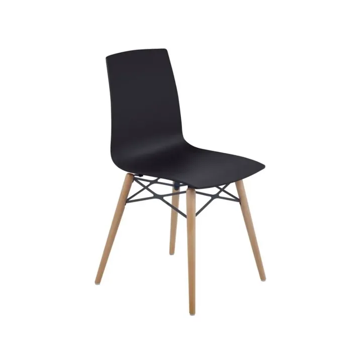 X-treme S Wox Pro (Beech) Black - Beech Wood Kitchen Chair PPT1446