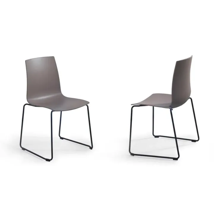 X-treme S Sled PRO Ash Brown - Black Kitchen Chair PPT1424