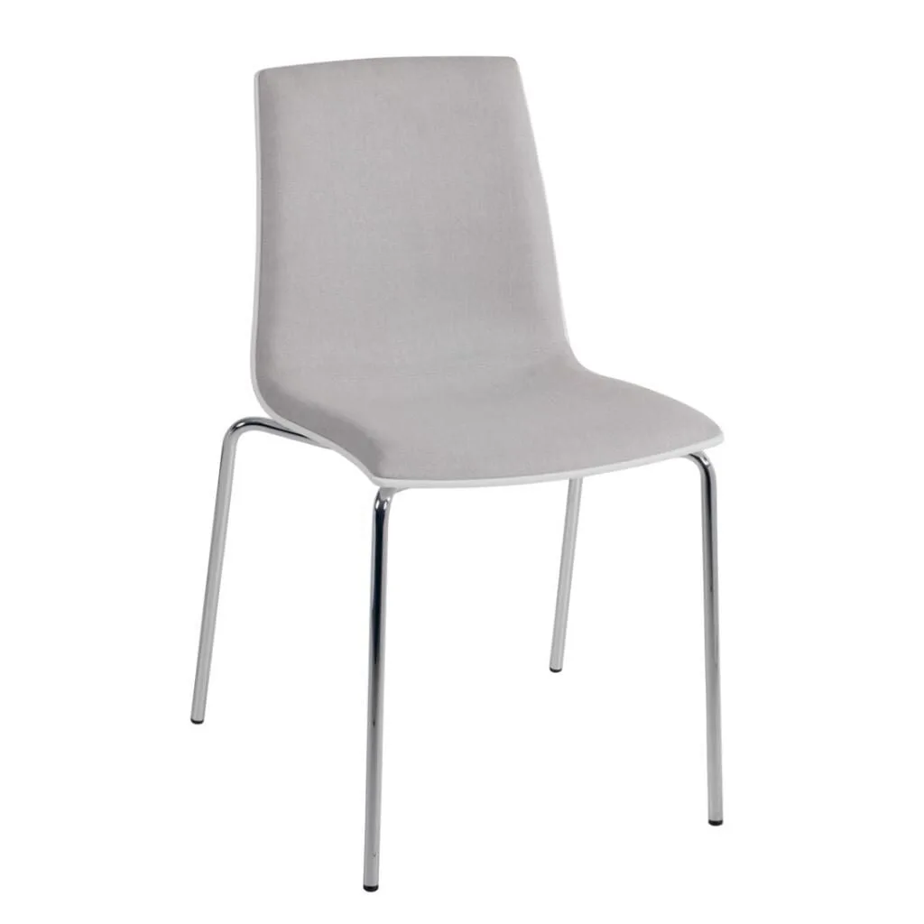 X-treme S Pro Soft White - Chrome-Plated Kitchen Chair PPT1421