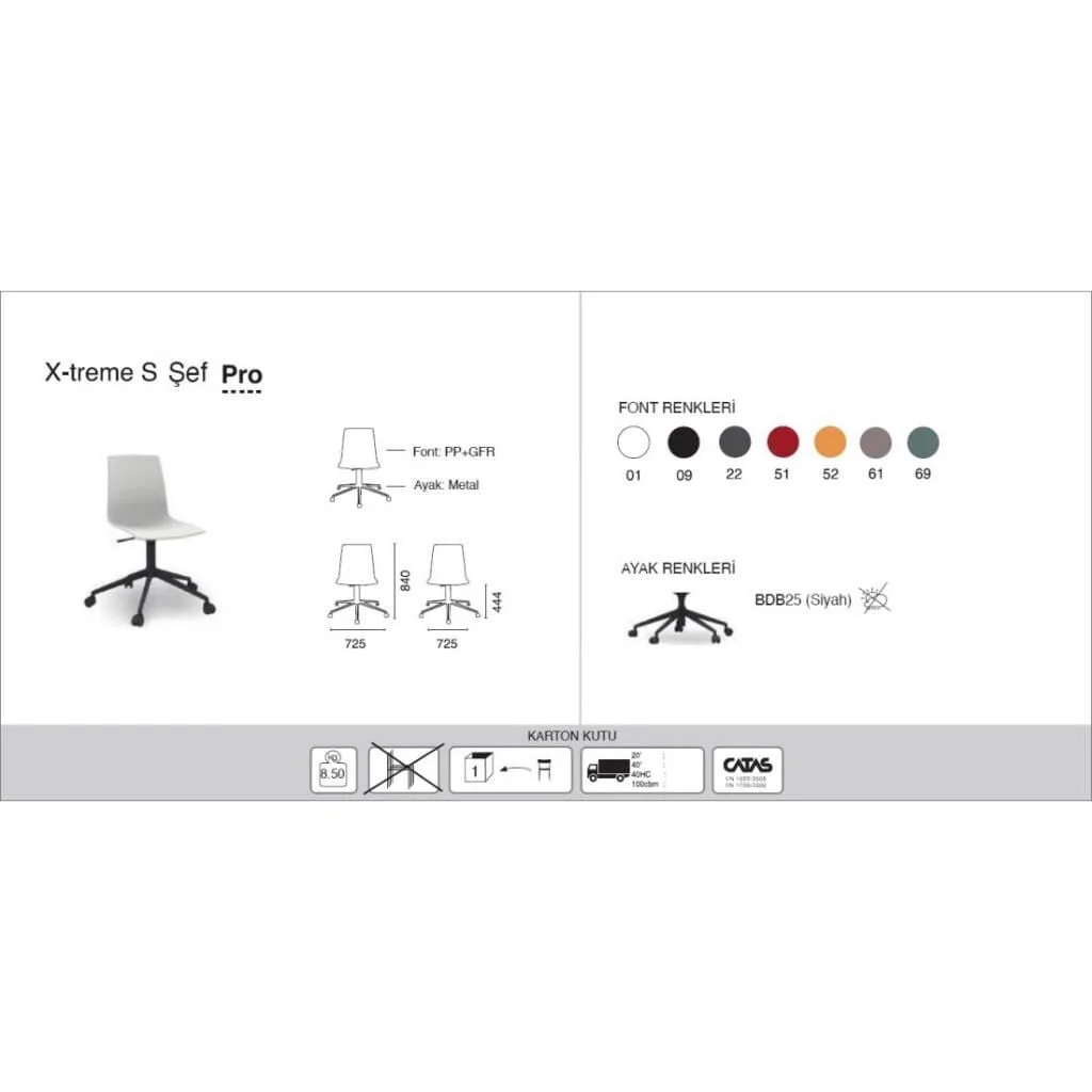 X-treme S Chief Pro White - Black Kitchen Chair PPT1409