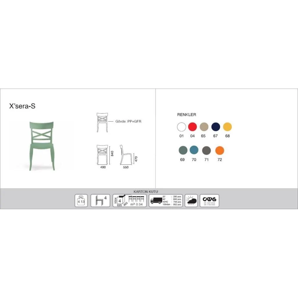 X'Sera-S Parliament Blue Kitchen Chair PPT1393