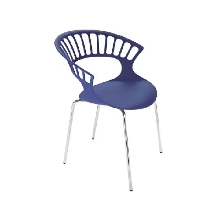 Tiara Purple - Chrome-Plated Kitchen Chair with Arms PPT1372