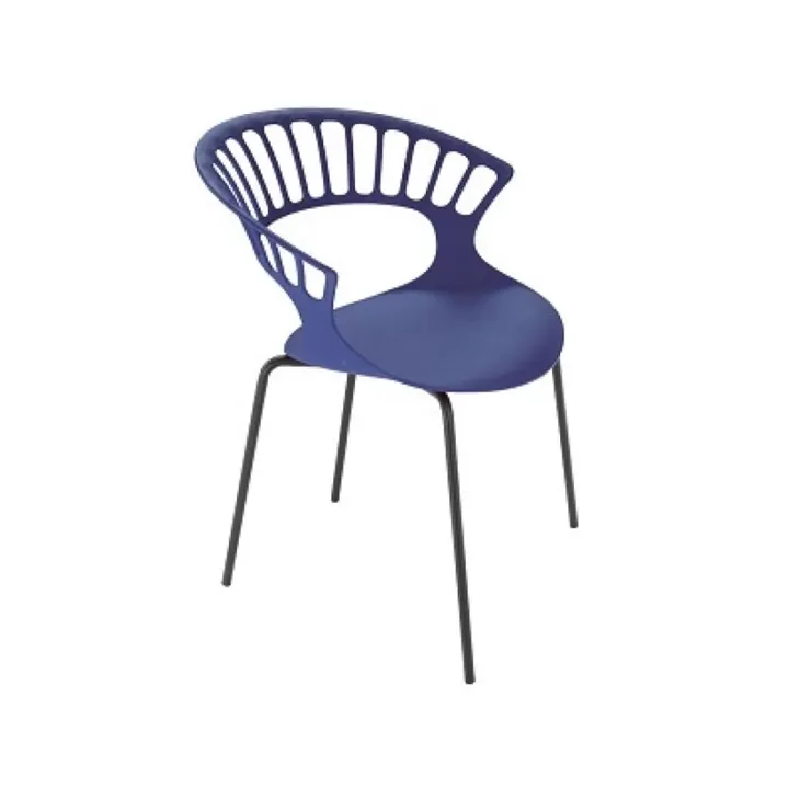 Tiara Purple - Black Kitchen Chair with Arms PPT1371
