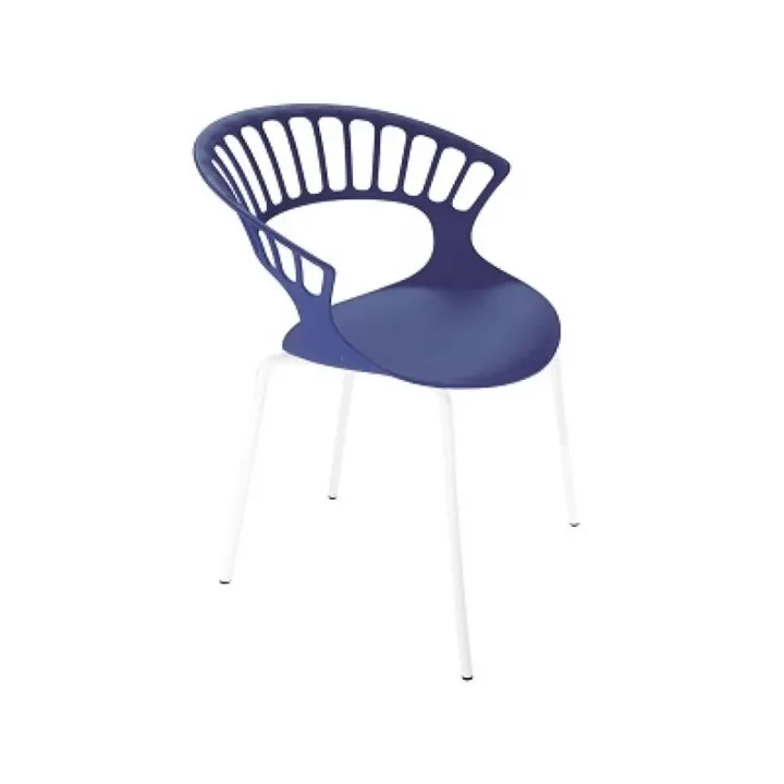 Tiara Purple - White Kitchen Chair with Arms PPT1366