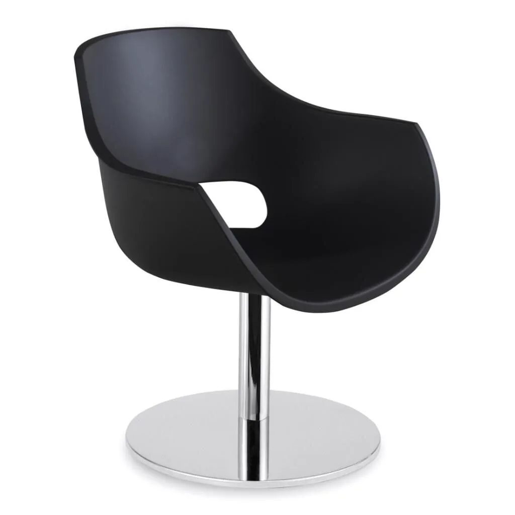 Opal-M Pro Black - Chrome-Plated Kitchen Chair PPT1342
