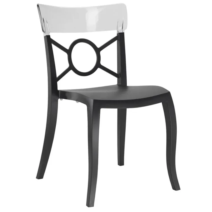 Opera-S Clear Transparent - Black Kitchen Chair PPT1294