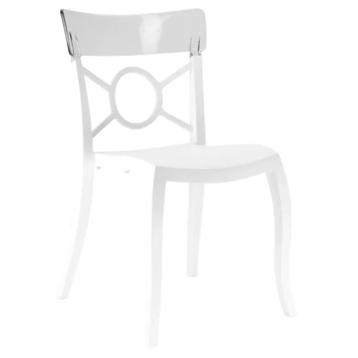 Opera-S Clear Transparent - White Kitchen Chair PPT1300