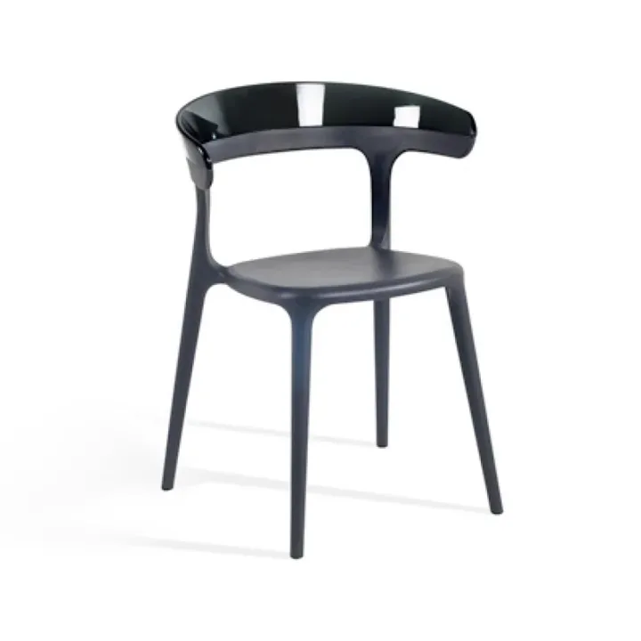 Luna Smoke Transparent - Anthracite Kitchen Chair PPT1248