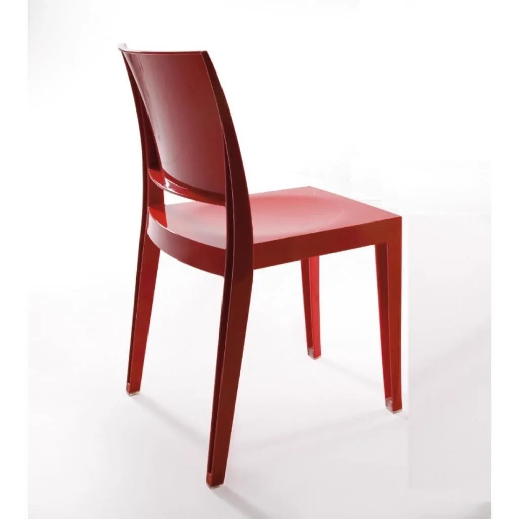 Sedia da cucina Gyza rossa solida PPT1166