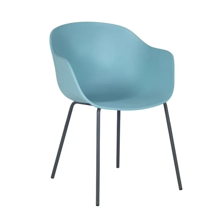 Globe-K ML Turquoise Blue - Anthracite Chair with Arms PPT1133