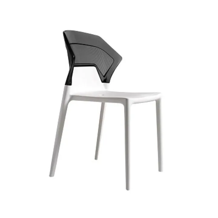 Ego-S Smoke Transparent - White Kitchen Chair PPT1080