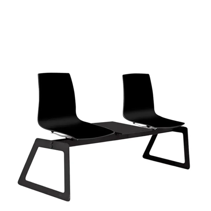 Chaise d'attente X-treme Pro 2 pièces noir-noir PPT1003