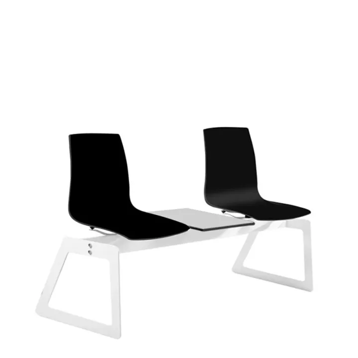 X-treme Pro 2-Piece Black-White Waiting Chair PPT1006